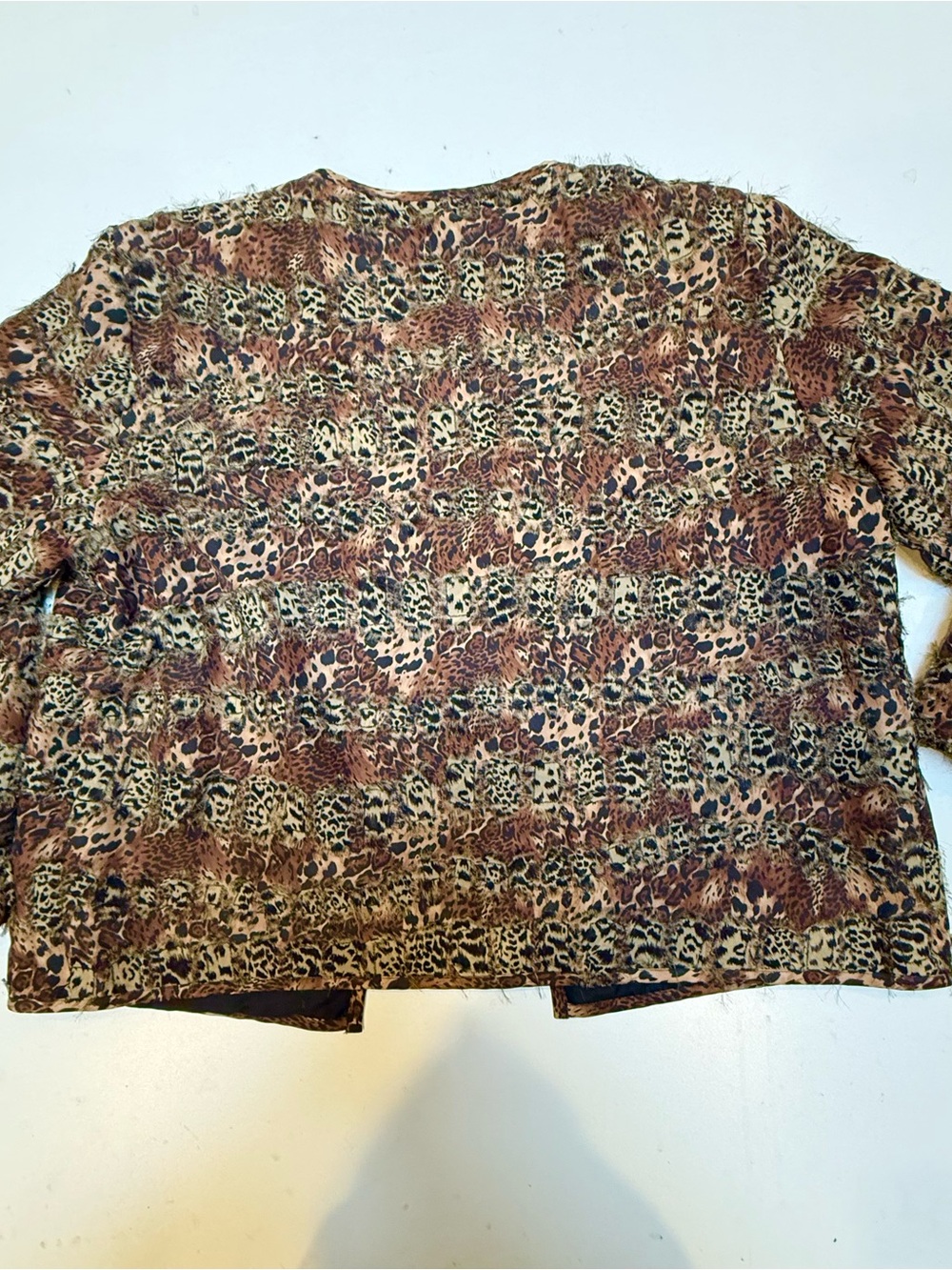 Chico's Animal Print Open Front Jacket in Brown and Tan see description - Picture 2 of 9
